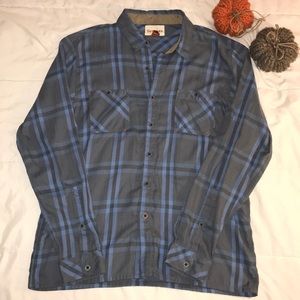 Simms Long Sleeve Button Down Shirt Sz L Blue/Grey